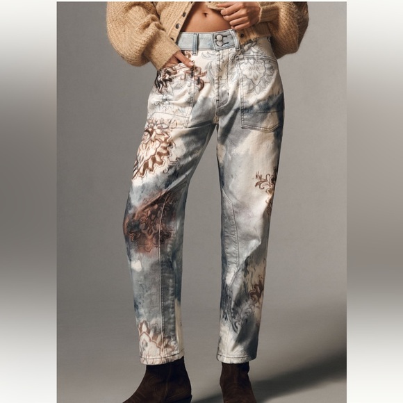 Anthropologie Denim - Anthropologie x Pilcro The Wanderer Mid-Rise Relaxed Tapestry Jeans Blue‎ Floral